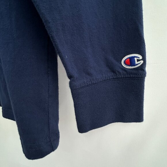Champion Navy Blue Hoodie Men’s Size Medium – Pullover kangaroo pocket - Picture 3 of 8